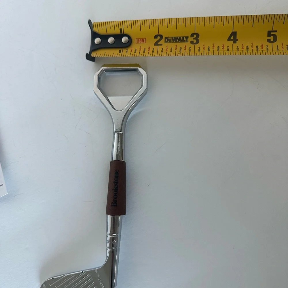 Brookstone Golf Club quality nickel plated bottle opener for Golf Enthusiasts